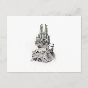 Carte Postale Hommage à Gaudi.