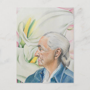 Carte Postale Hommage à Georgia O'Keeffe Card