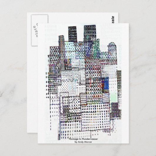 Carte Postale Hommage à Hundertwasser (Devant / Derrière)