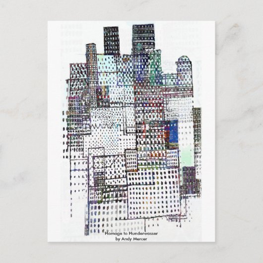 Carte Postale Hommage à Hundertwasser (Devant)