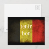 Carte Postale Hommage au drapeau belge 2016 (Devant / Derrière)