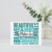 Carte Postale Hommage Carré Mère de belle-mère Cancer de l'ovair (Debout devant)