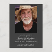 Carte Postale Hommage photo funéraire commémoratif (Devant)