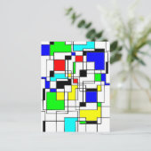 Carte Postale Hommage Random Carré À Mondrian (Debout devant)