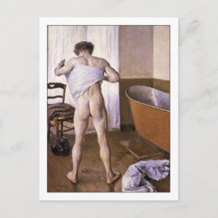 Carte Postale Homme à Bath par Gustave Caillebotte Fine Art Gay