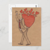 Carte Postale Homme amoureux (Devant / Derrière)