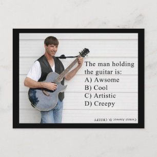 Carte Postale homme avec guitare