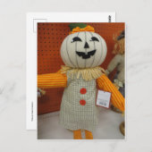 Carte Postale Homme citrouille (Devant / Derrière)