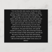 Carte Postale Homme dans l'arène Theodore Roosevelt (Devant)