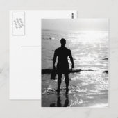 Carte Postale Homme dans le lever de soleil (Devant / Derrière)