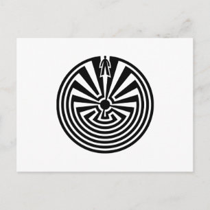 Carte Postale Homme dans le Maze, Amérindiens, Itoi, Papago