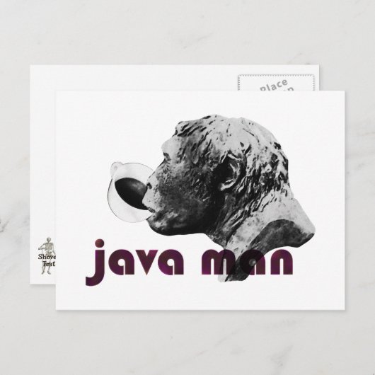 Carte Postale Homme d'argile Java (Devant / Derrière)