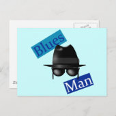 Carte Postale Homme de Blues (Devant / Derrière)