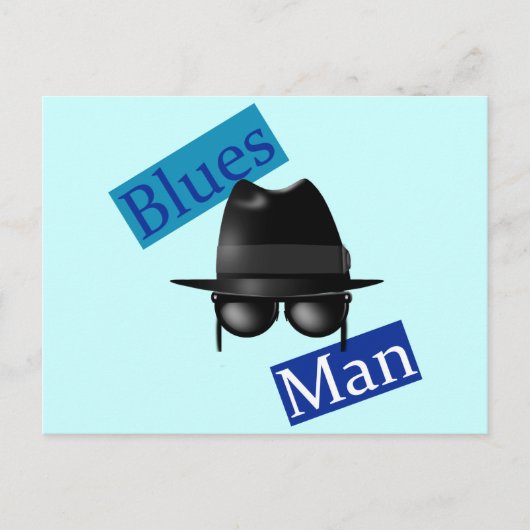 Carte Postale Homme de Blues (Devant)