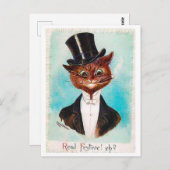 Carte Postale Homme de chat, Louis Wain (Devant / Derrière)