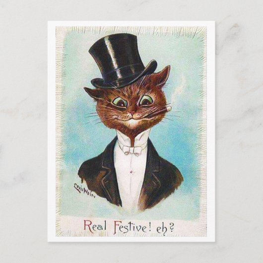 Carte Postale Homme de chat, Louis Wain (Devant)