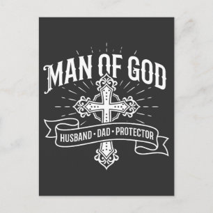 Carte Postale Homme de Dieu Mari Papa Protecteur Chemise Chrétie
