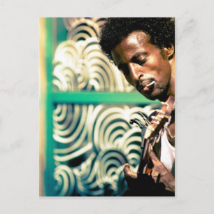 Carte Postale Homme de guitare reggae