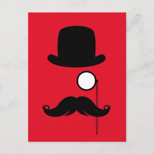 Carte Postale Homme de Stache de moustache de moustache avec des (Devant)