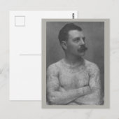 Carte Postale Homme de tatouage victorien (Devant / Derrière)