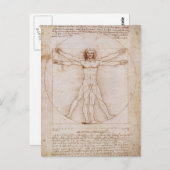 Carte Postale Homme de Vitruvian (Devant / Derrière)