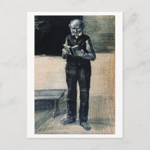 Carte Postale Homme debout lire un livre, Vincent van Gogh