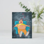 Carte Postale Homme Dormir Dans La Chaise ZZZ (Debout devant)