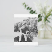 Carte Postale Homme en bateau (Debout devant)