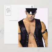 Carte Postale Homme en cuir (Devant / Derrière)