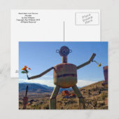 Carte Postale Homme en métal avec fleurs, Nevada (Devant / Derrière)