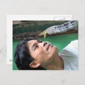 Carte Postale Homme et serpent (Devant / Derrière)