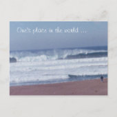 Carte postale - Homme et Vagues (Devant)