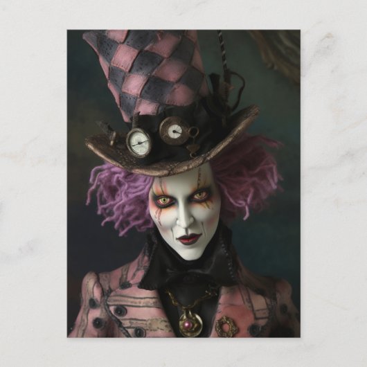 Carte Postale Homme Fantastique Steampunk Fou (Devant)