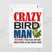 Carte Postale Homme fou (Devant / Derrière)