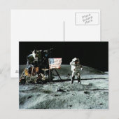 Carte Postale Homme historique sur la lune (Devant / Derrière)