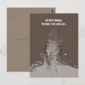 Carte Postale Homme monochrome frais grunge éclaboussure d'eau (Devant / Derrière)