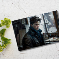 homme poète beau portrait hiver audace art