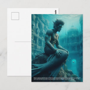 Carte Postale Homme-poisson