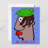 Carte Postale Homme Rasta (Devant / Derrière)