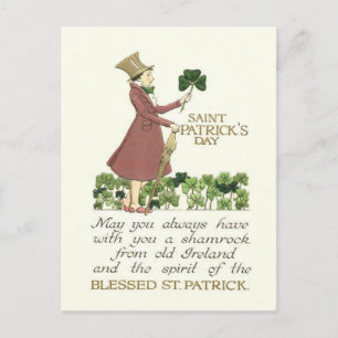 Carte Postale Homme Shamrock Shillelagh