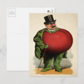 Carte Postale Homme tomate victorien (Devant / Derrière)