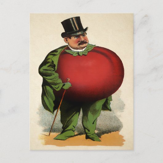 Carte Postale Homme tomate victorien (Devant)