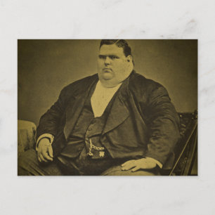 Carte Postale Homme vintage de graisse de numéro de cirque de