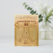 Carte Postale Homme Vitruvien Par Leonardo Da Vinci (Debout devant)
