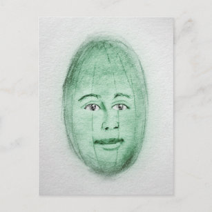 Carte postale Homme Watermelon - Weird Art Green W