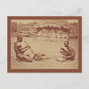 Carte Postale Hommes africains faisant du métal
