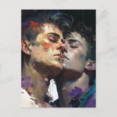 Carte postale Hommes amoureux (Devant)