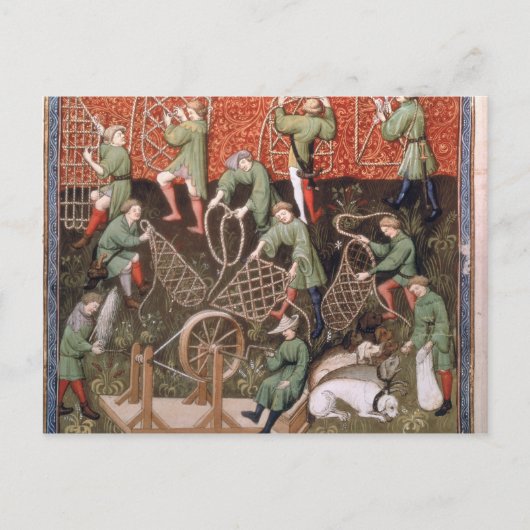 Carte Postale Hommes avec filets (Devant)