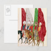 Carte Postale Hommes avec normes Suivant le Seigneur à (Devant / Derrière)