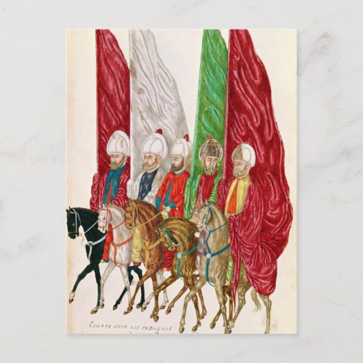 Carte Postale Hommes avec normes Suivant le Seigneur à (Devant)